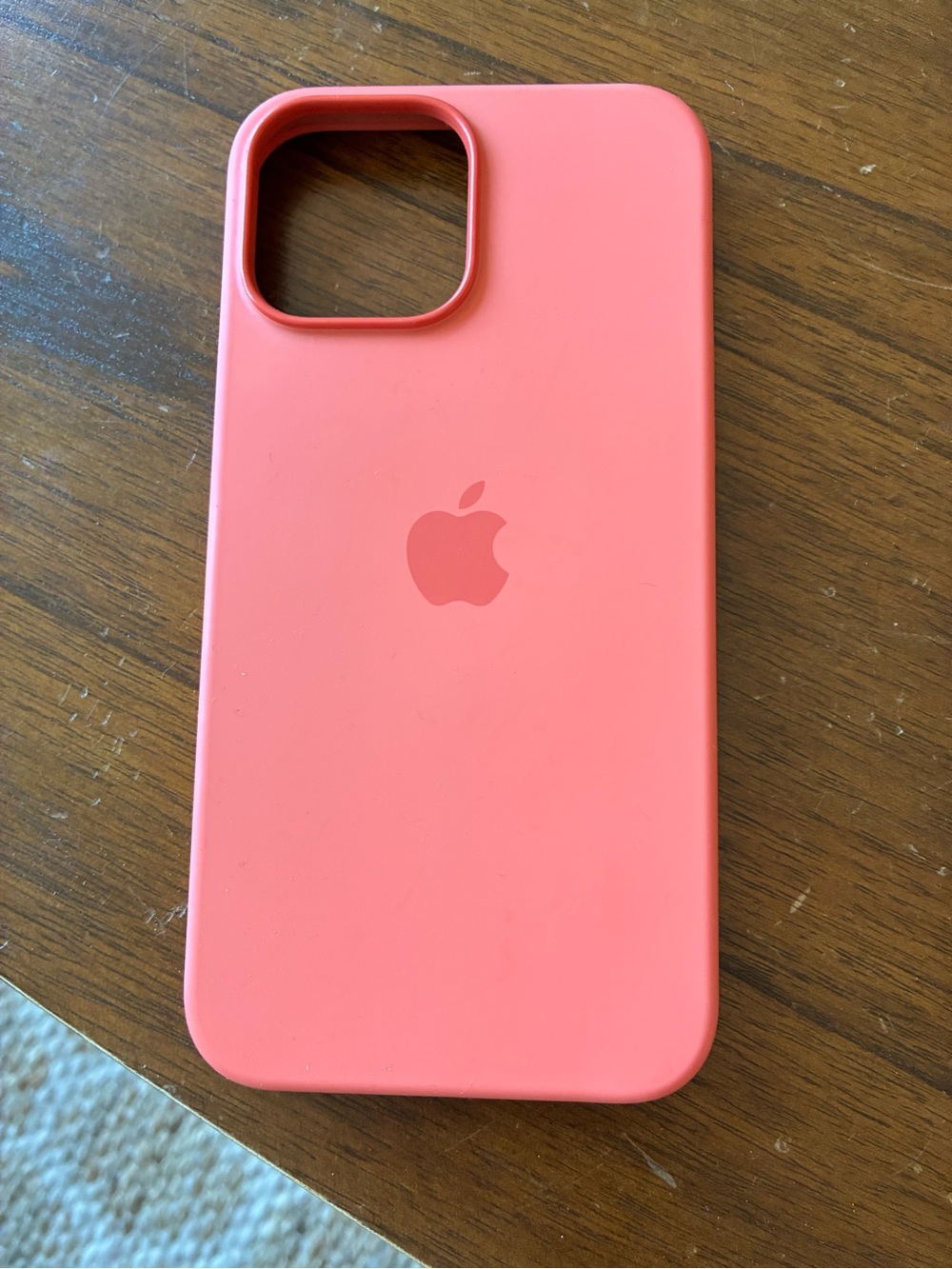 Apple Silicone iPhone Case in Coral Pink